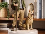 3D STL Statue Man with Dog | Printable Sculpture | 3D Print-3