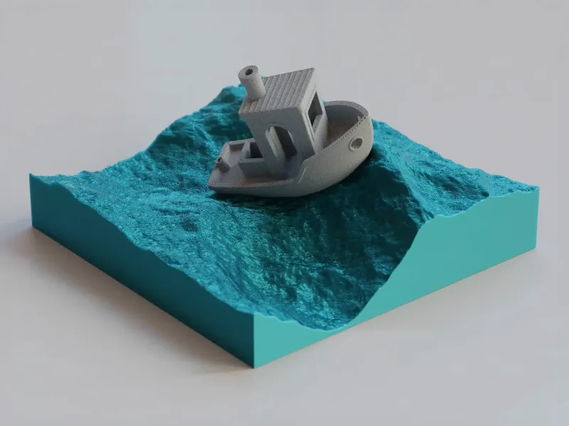 Benchy Stürmischer Rauer Ozean Ausstellungsständer / Meereswellen