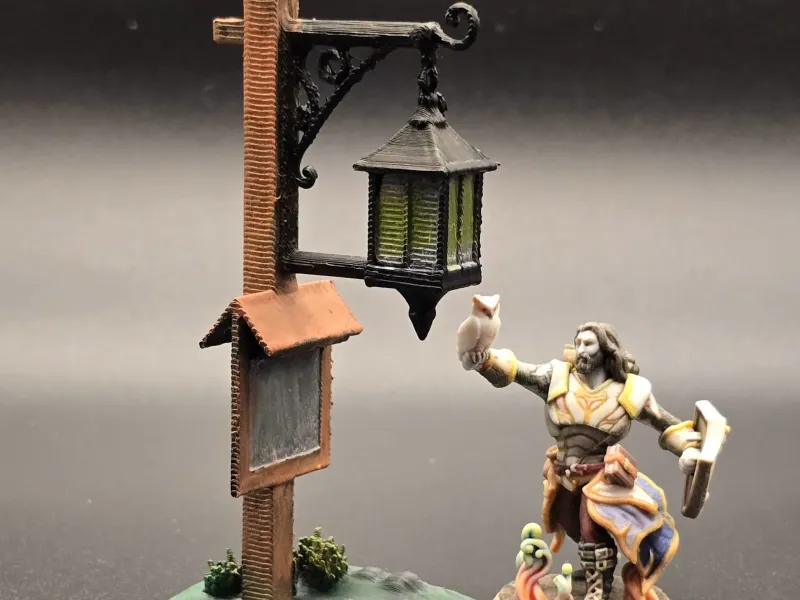 RPG Lamp Sign Post Miniature