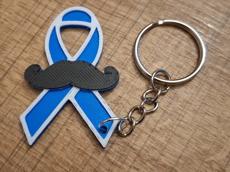 Keychain Blue November – Porte-clé ruban novembre bleu