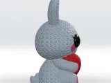 Knitted Bunny 3D Model STL file Cute Knitted Character-3