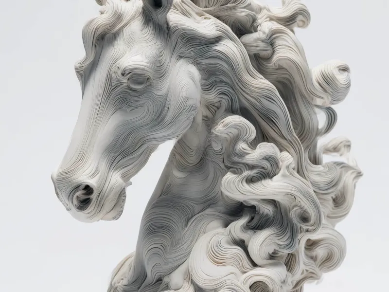 Artistic horse head