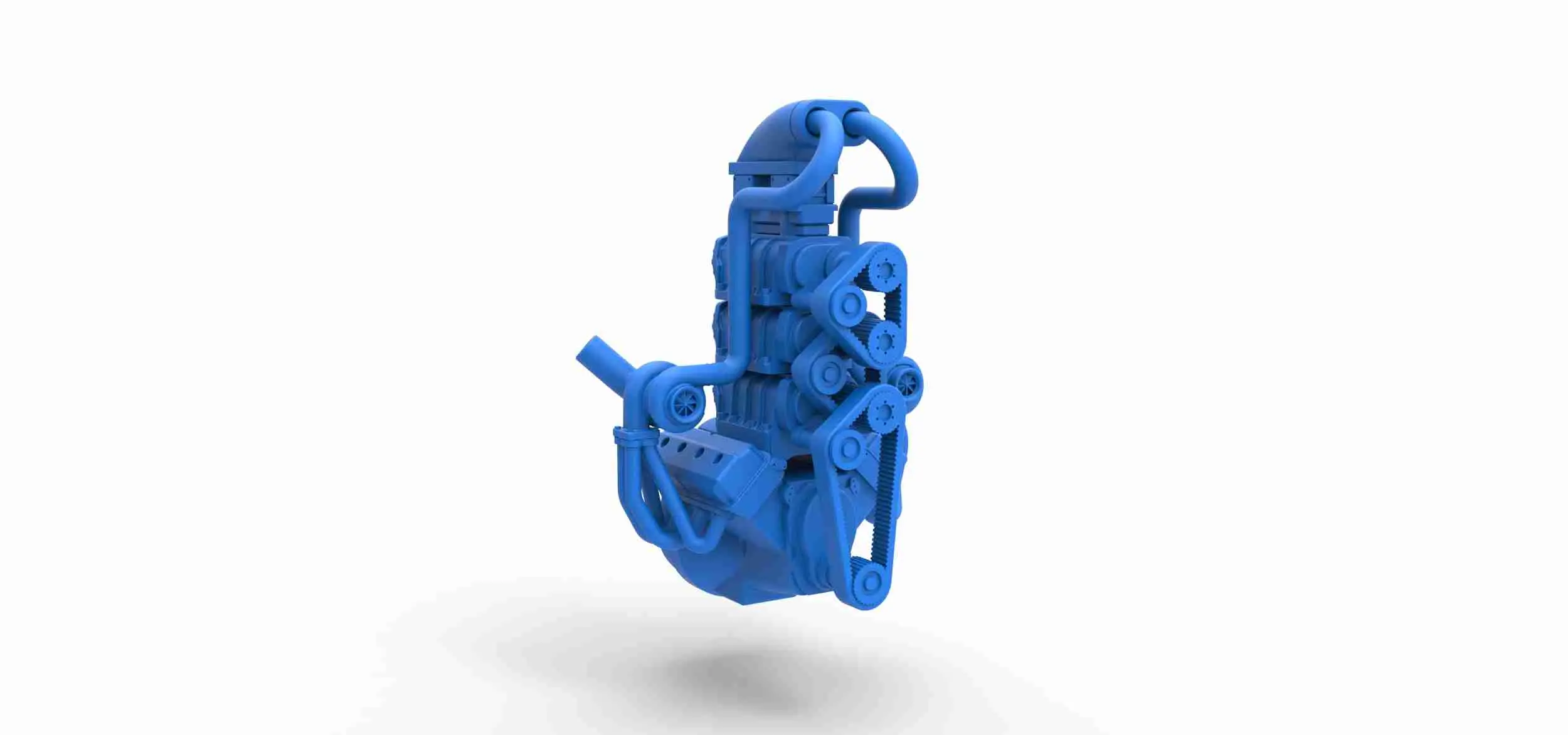 Twin turbo supercharged V8 Engine Version 5 Scale 1:25
