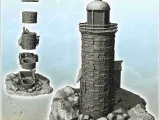 Medieval lighthouse on island with wooden pontoon (10) - sce-3