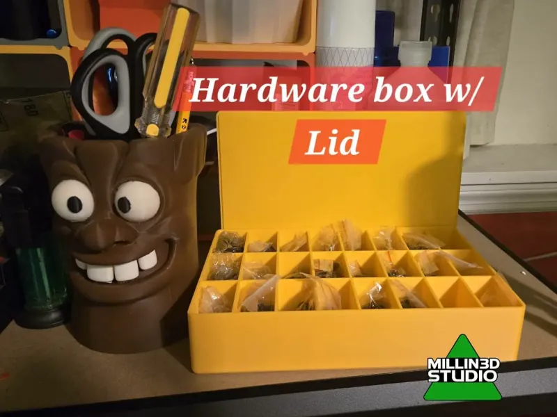 Hardware/Arts and Crafts Storage Box with Lid