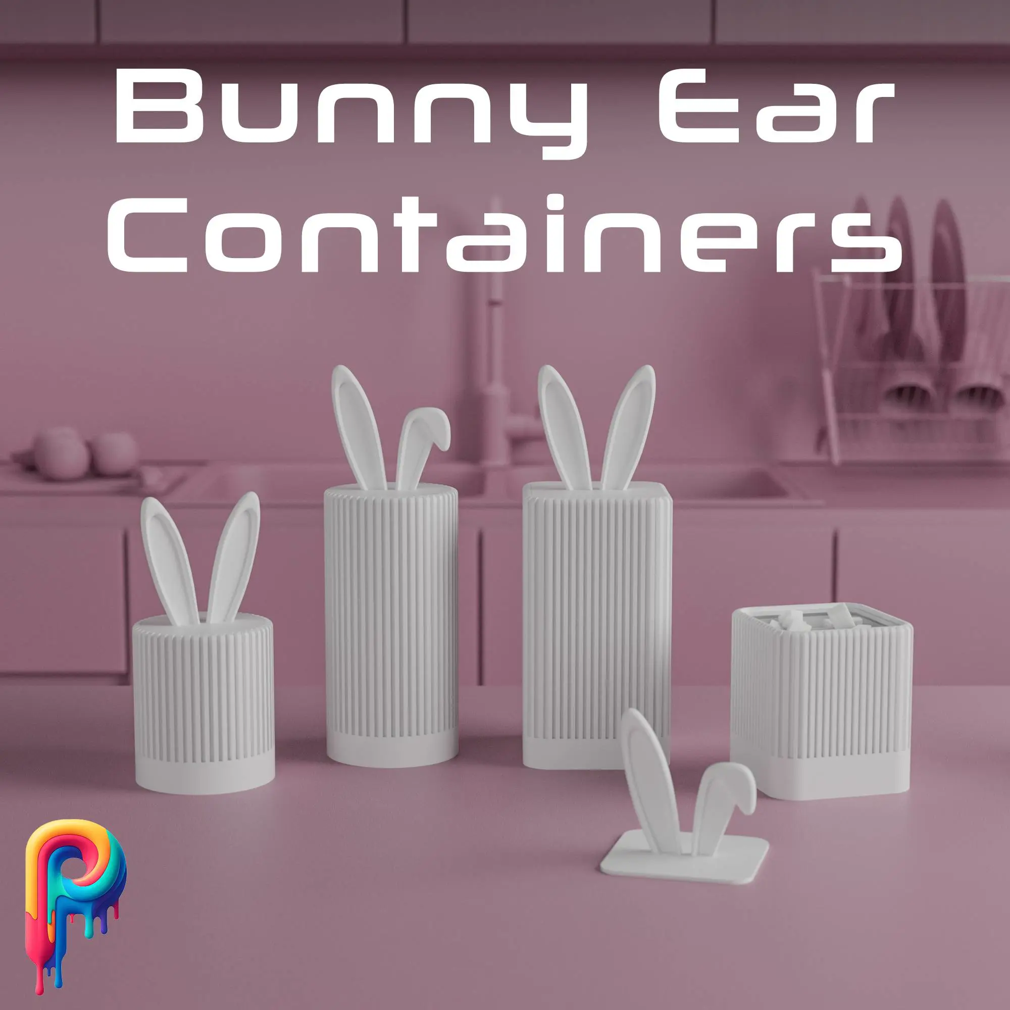 Bunny Ear Containers by Polymeria