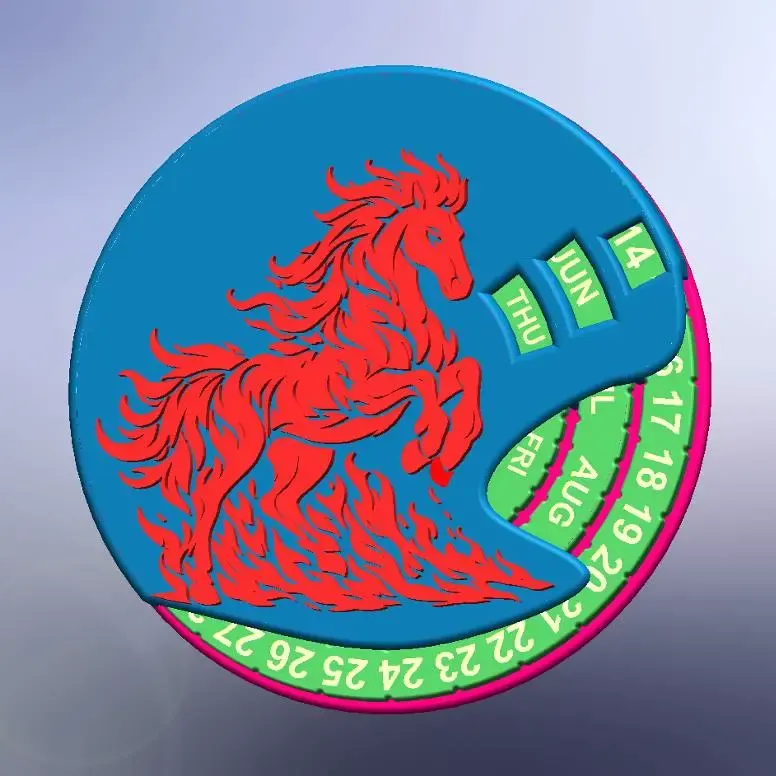 Fire Horse of Time – Rotating Perpetual Calendar