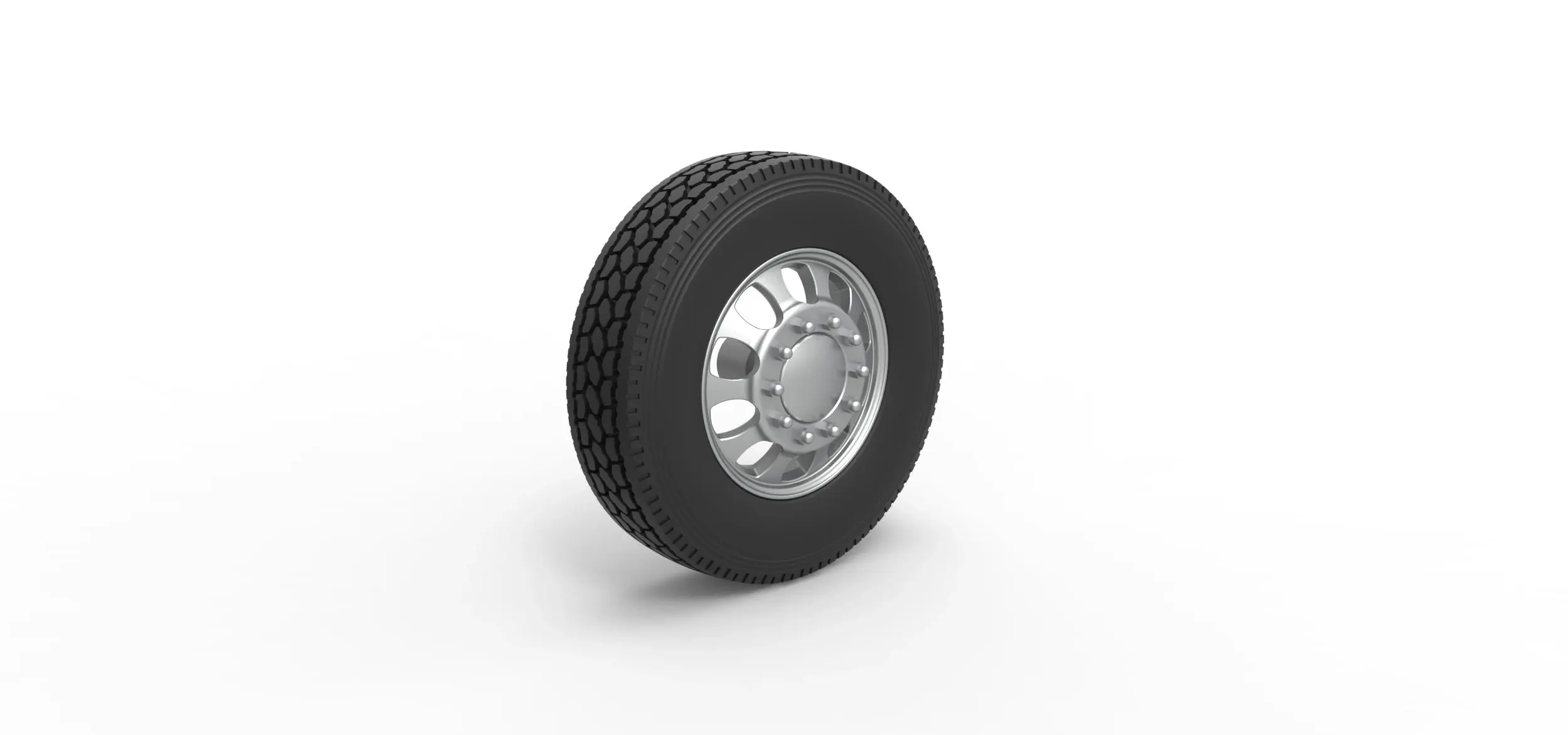 Front custom wheel of semi truck V22 Scale 1:25