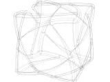 Wireframe Shape Geometric Complex Cube-2