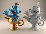 Fun Genie Lamp 3D STL File for Desk Decor Toys 1-1