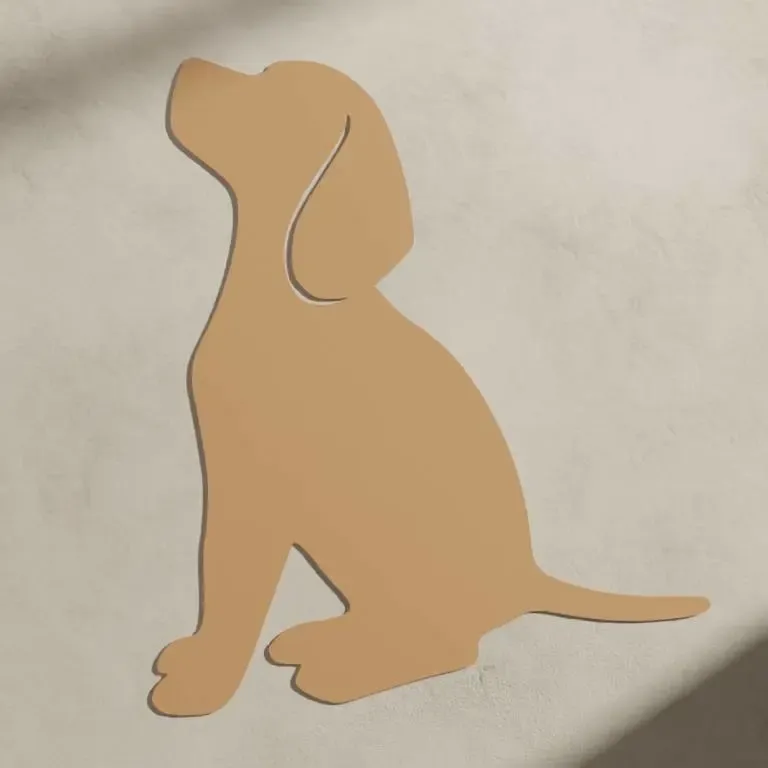 Dog Silhouette – Hangable Ornament / Wallart Decoration
