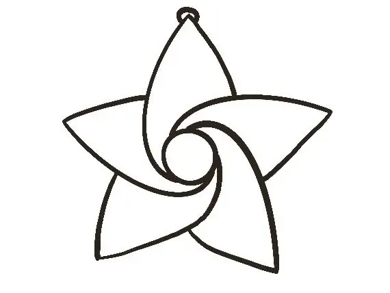 Spiral Star 1 Faux Stained Glass Frame