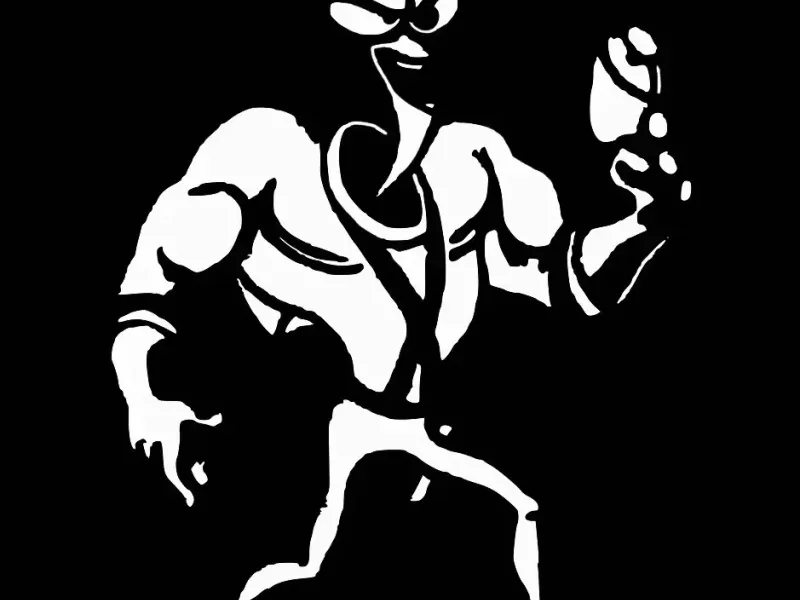 Earthworm Jim stencil
