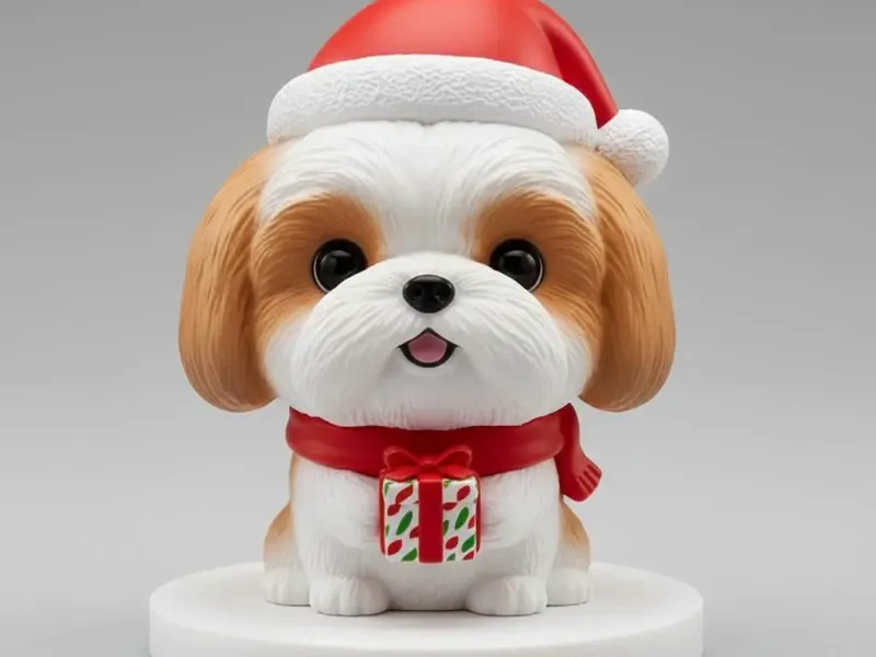 Chibi Cute Shih-Tzu Christmas Edition