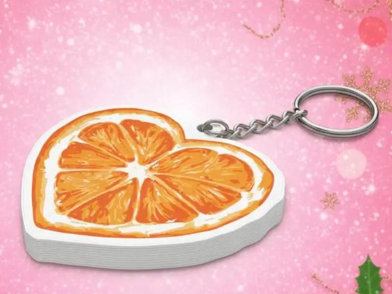 LLAVERO "CORAZON NARANJA"