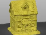 Christmas Village Smithy House with Openings for Lights-2