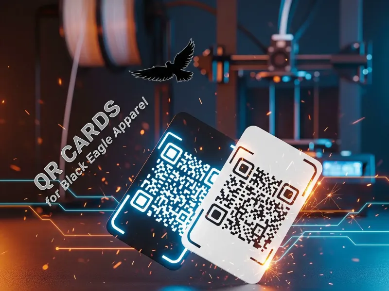 💳 أنظف بطاقات QR تمت طباعتها على الإطلاق 🦅 بلاك إيجل أباريل 🦅