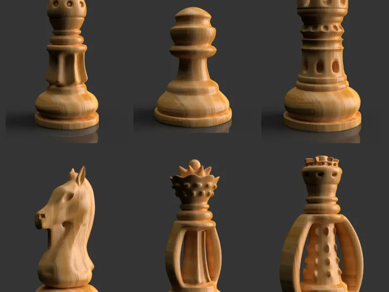Classic Chess 6 models set