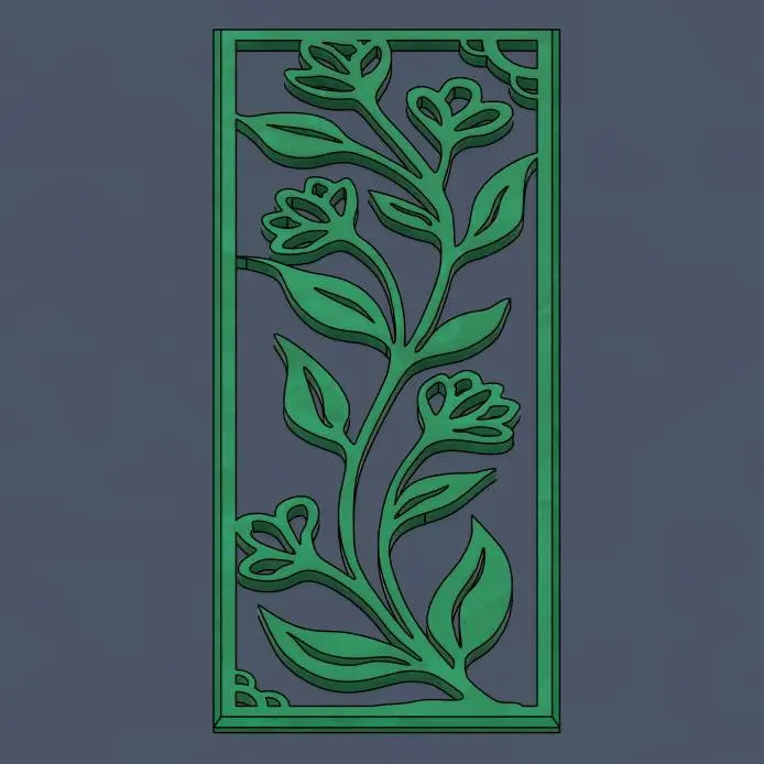 Bookmark, Vine & Flowers