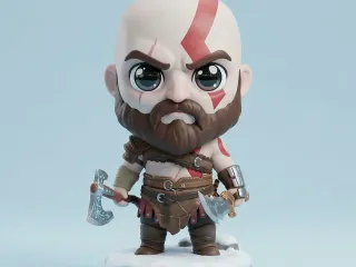 Kratos Chibi - Fan Art