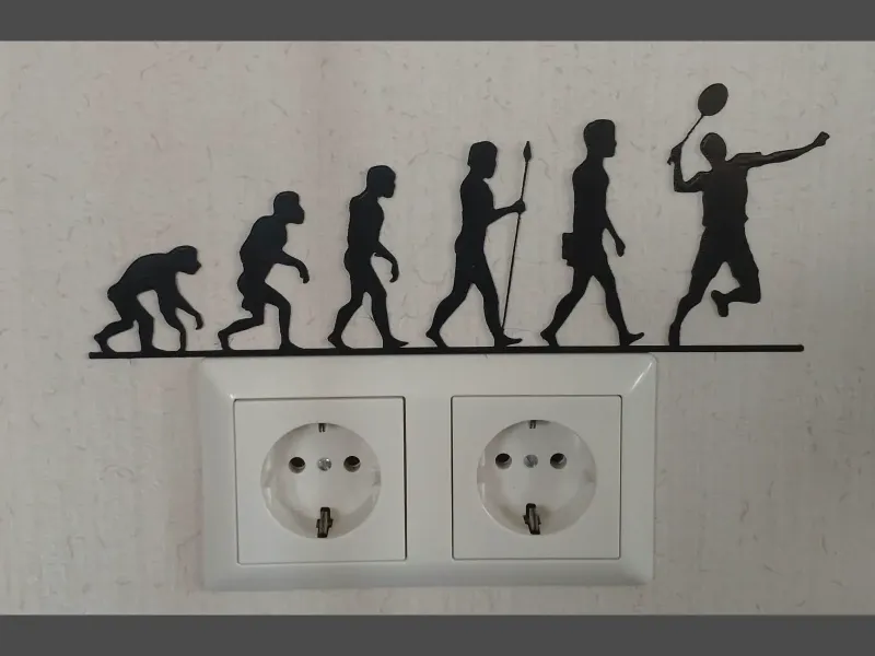 WallArt Badminton Evolution