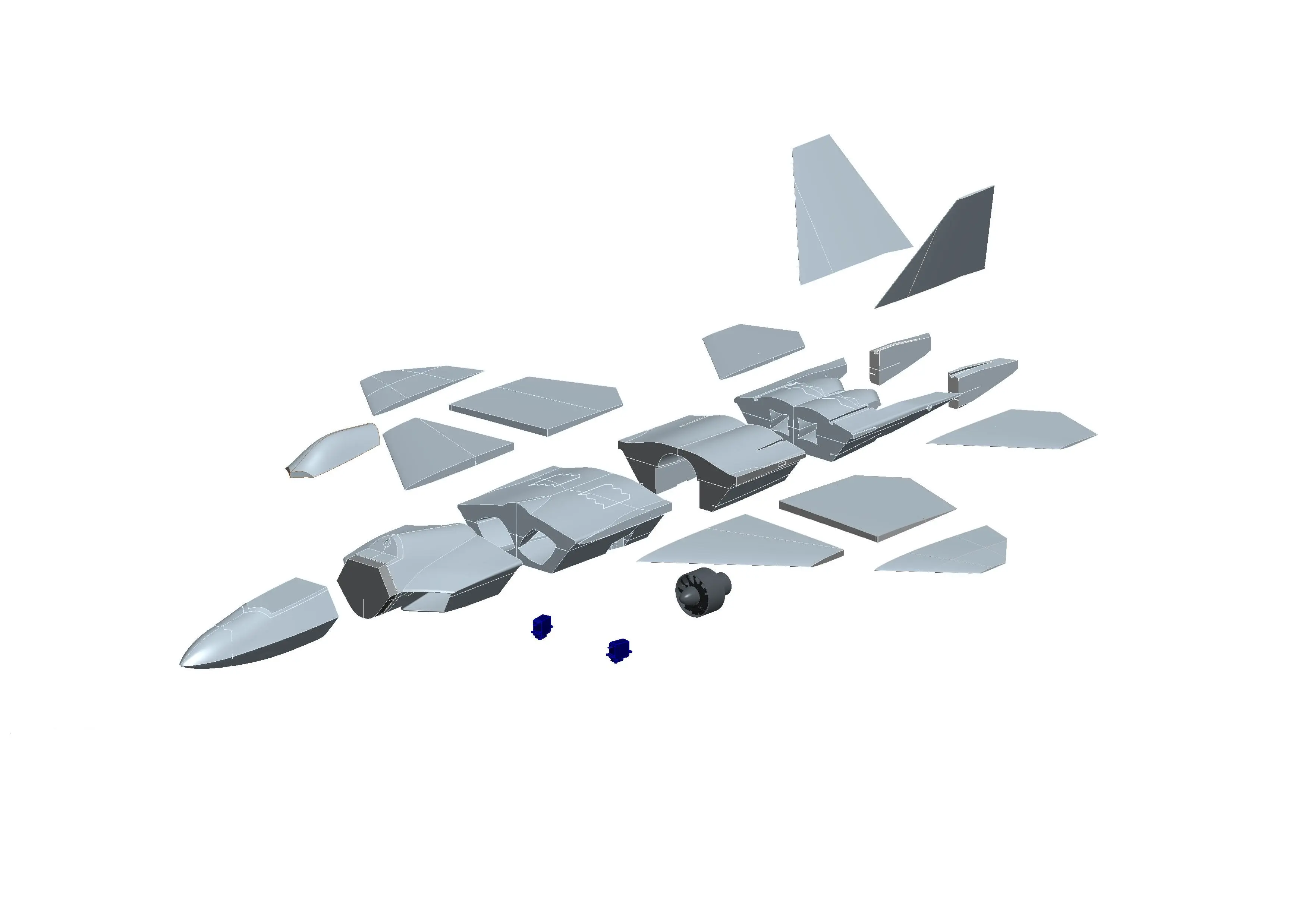 Lockheed Martin F-22 Raptor 700mm span EDF Flyable RC Jet
