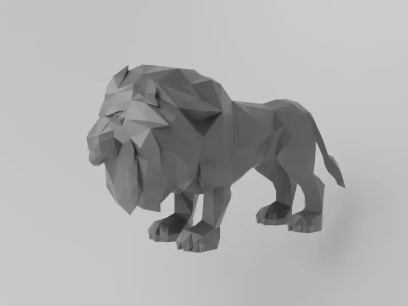 Aliance Lion  Lowpoly Low Poly