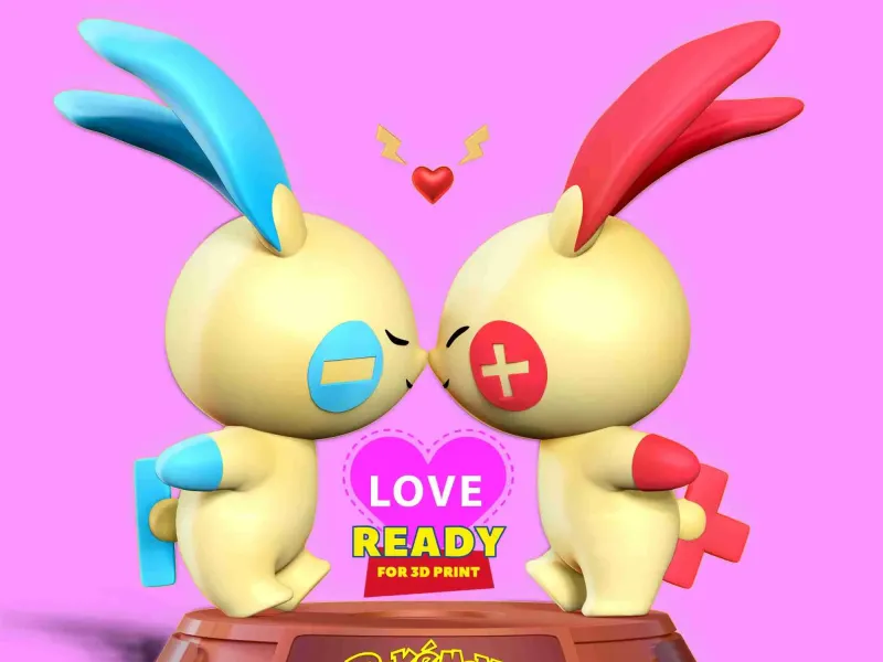 Plusle and Minun - Pokemon Fanart