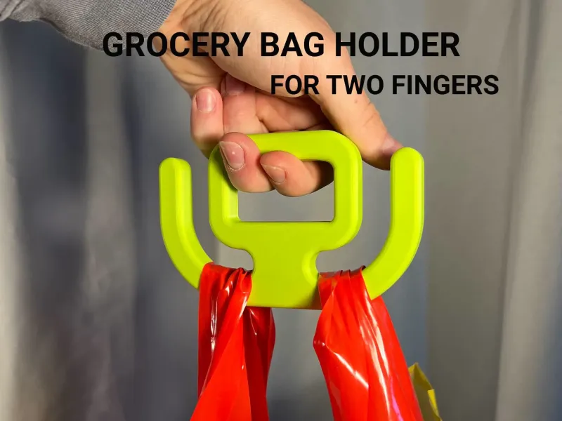 Grocery Bag Holder for Two Fingers
