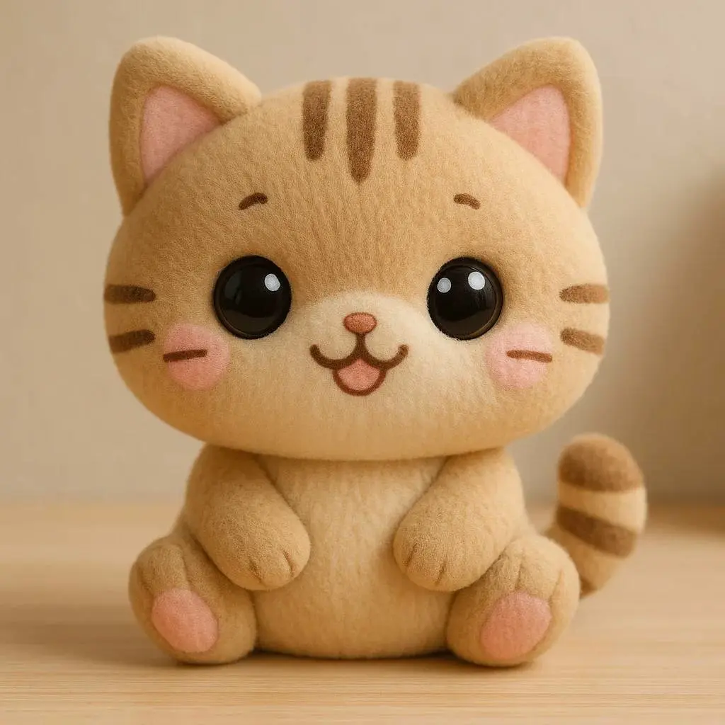 Adorable Kawaii Cat Figurine
