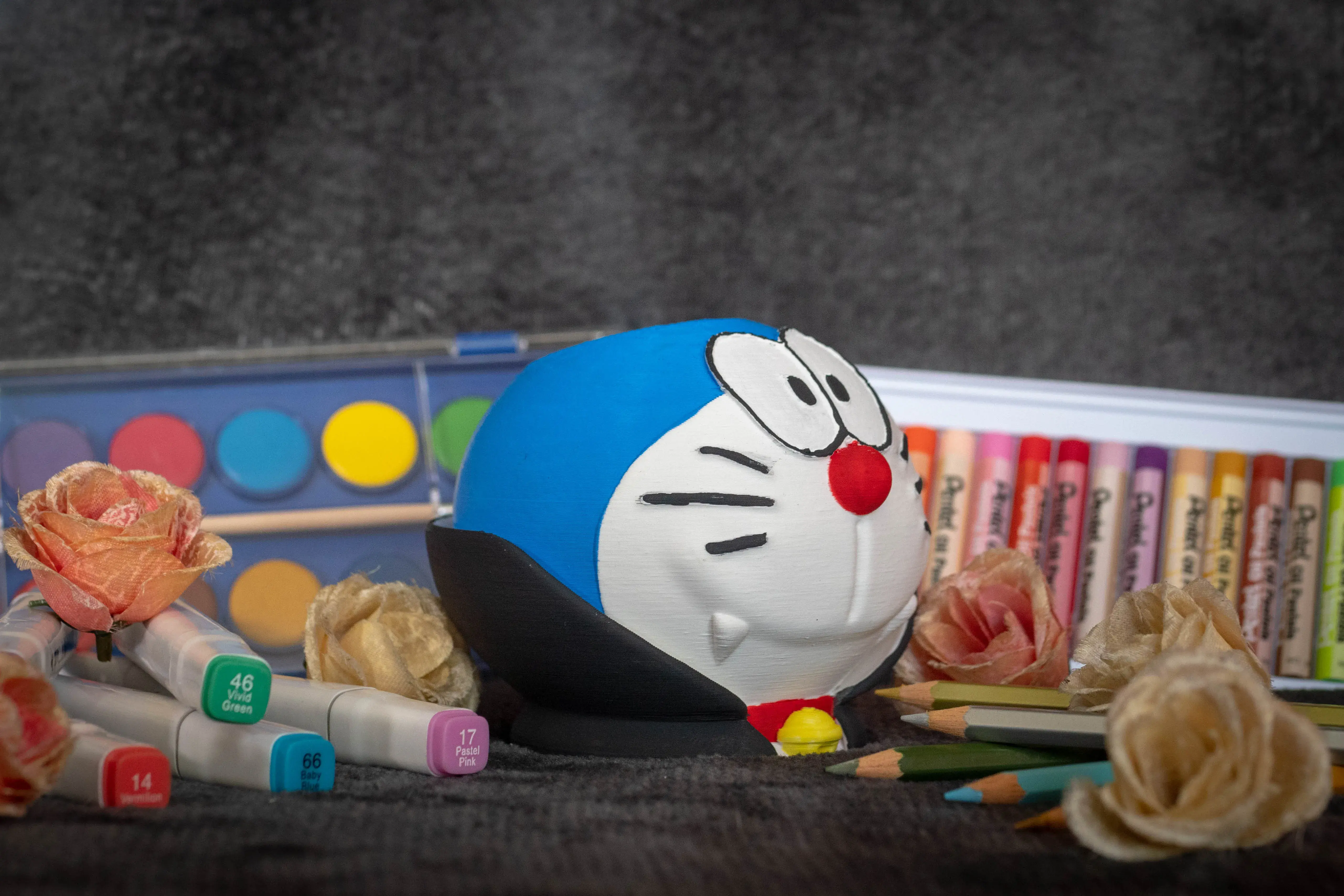 Doraemon Vampire Halloween Basket, Planter & Pencil Holder
