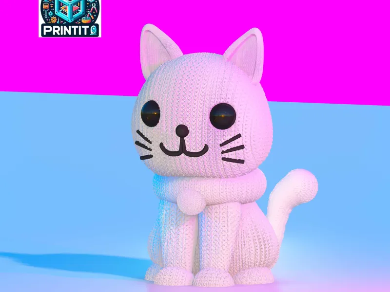 Cute knitted kitty