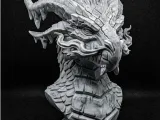 Ancient Dragon Head Bust | Mythical Beast Statue | Fantasy-0