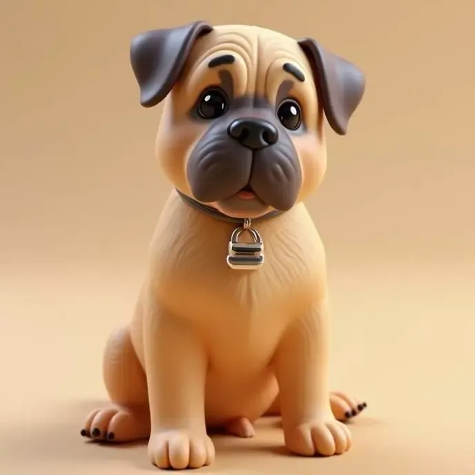 Baby mastiff cartoon