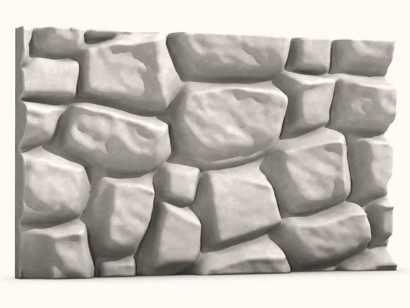 FREE - Natural Edge Stone Wall Model