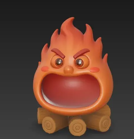 Fiery Flame Desk Organizer