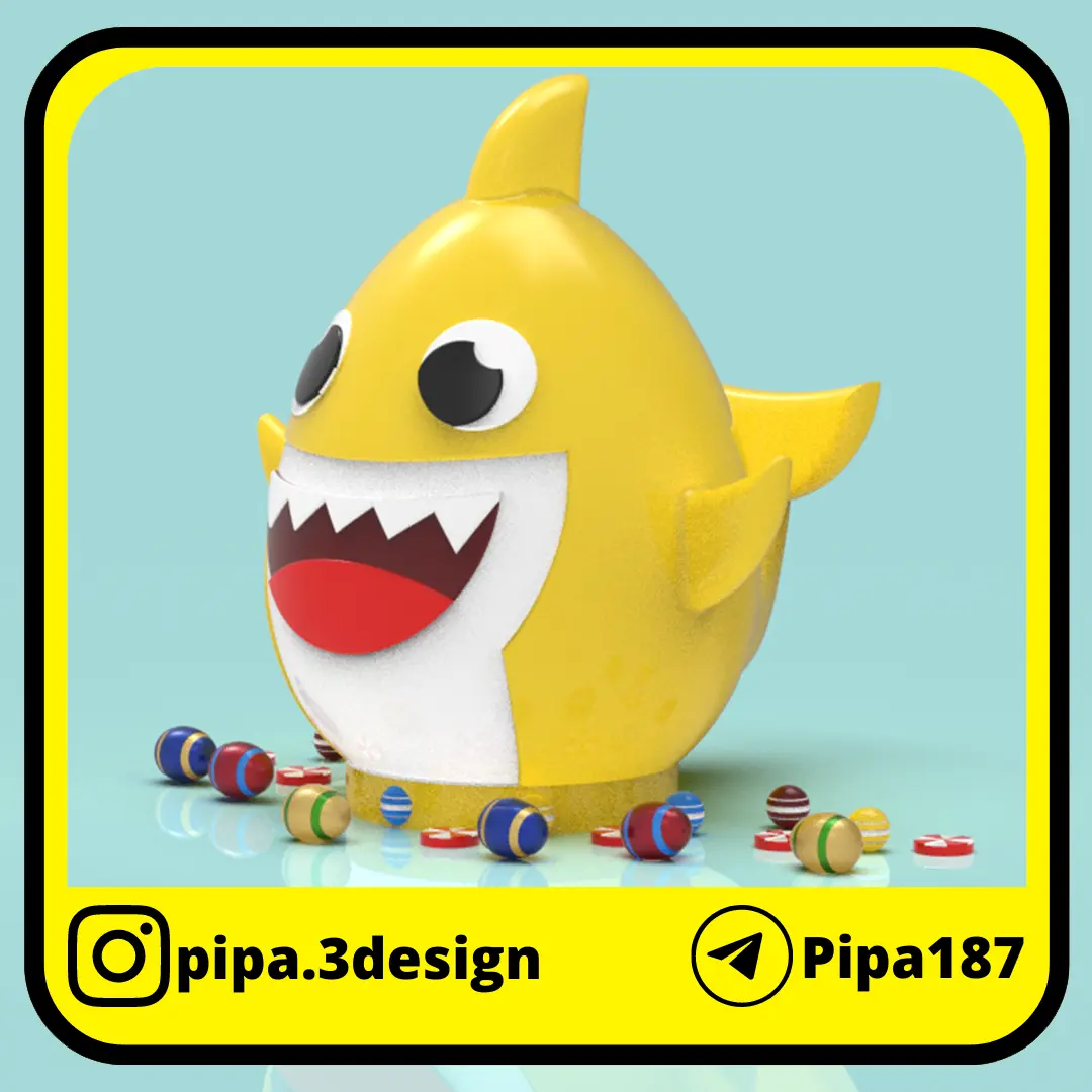Salvadanaio o uovo di Pasqua Baby Shark