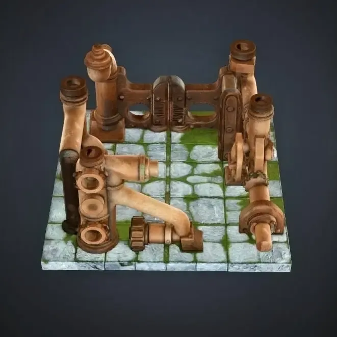 D&D - Dwarf rusty pipes room