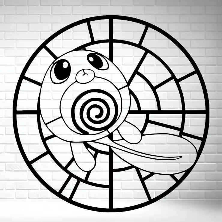 🌊🐸 “Poliwag Spiral Wall Art”