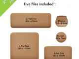 Mini Succulent Pots STL Files: Modern Planter Set #3-1