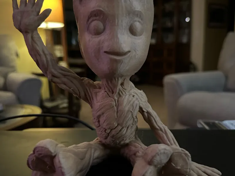 Baby Groot Sitting Waving