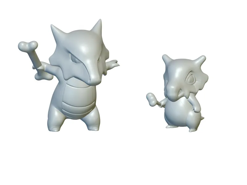 Pokemon Cubone & Marowak (#104 & #105) - 3D Printing!