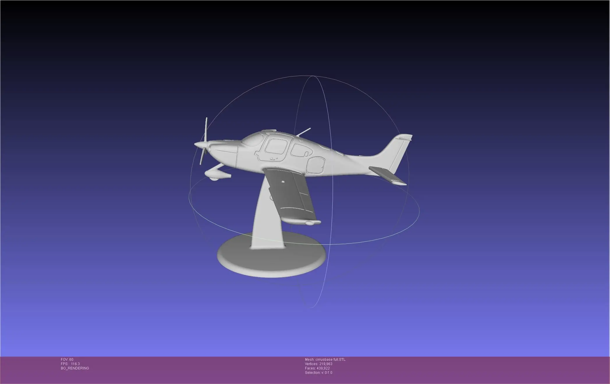 SR22 Cirrus Airplane Printable Miniature