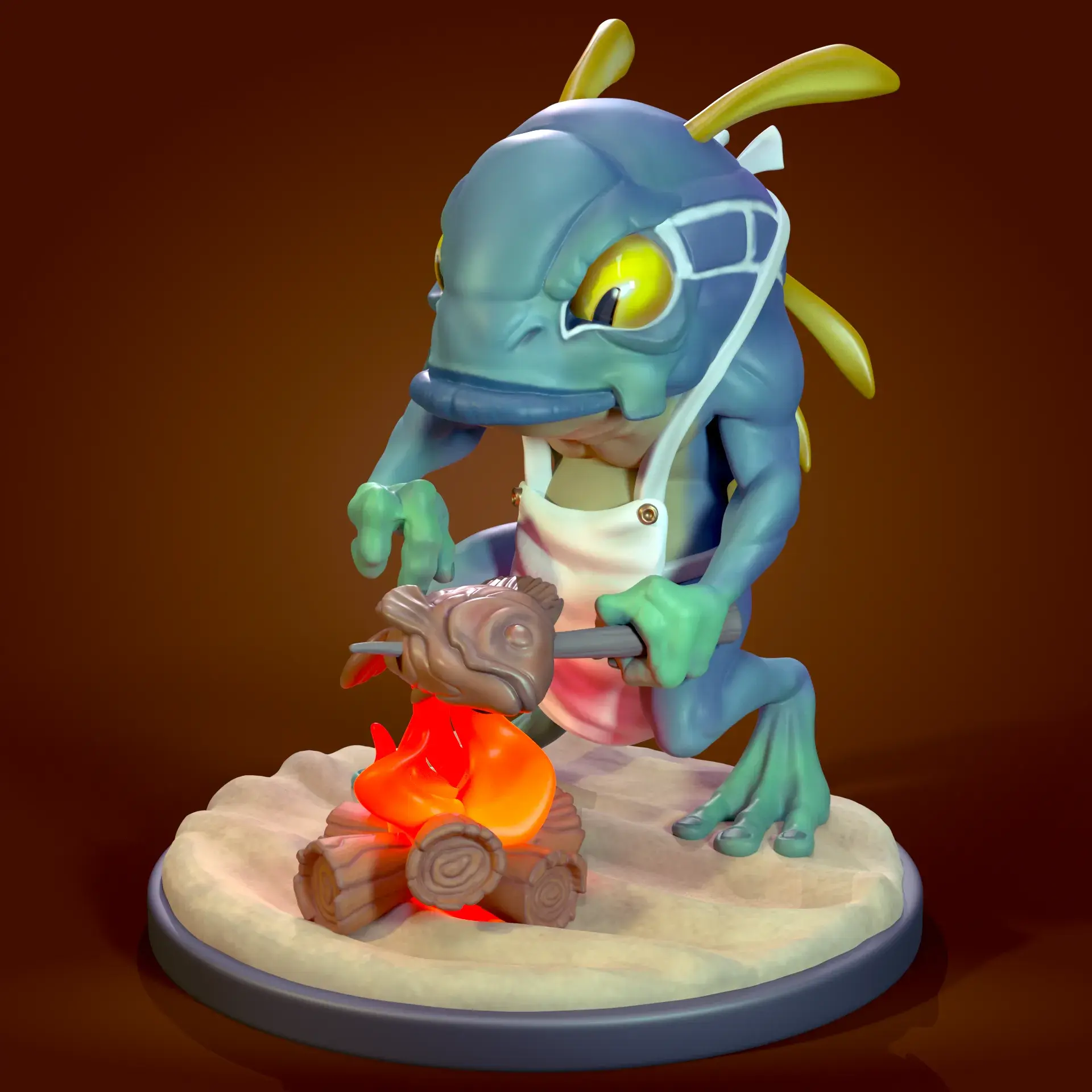 Characters & CreaturesSTL 다운로드 -"Captain" Cookie Murloc - Undefeated minis