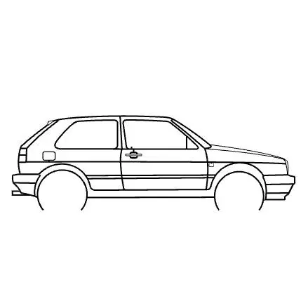 VW Golf II GTI 3D Silhouette