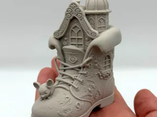 Winter Boot Fairy House