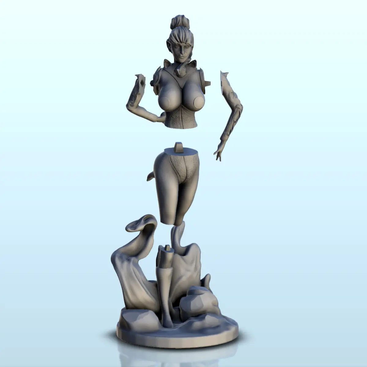 Sexy woman running on the waves (21) - miniatures figure sce