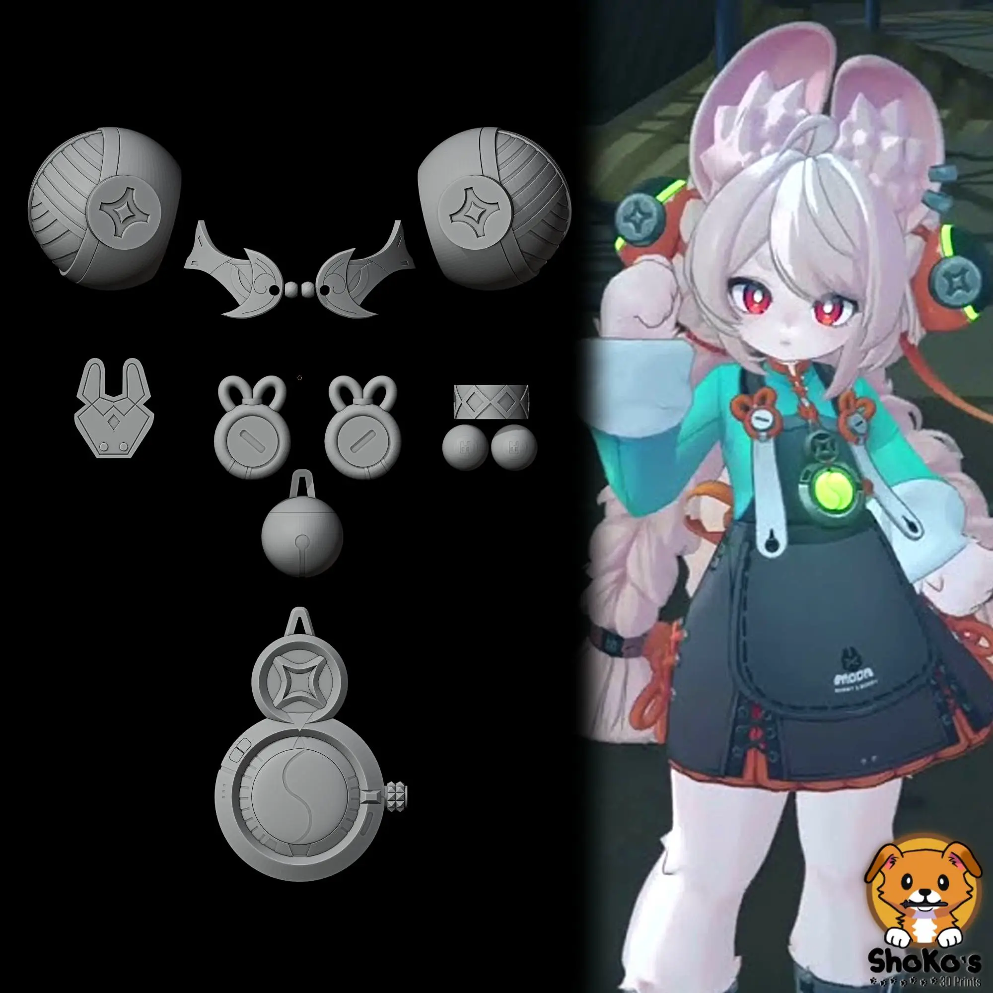 XIao Zhao - Accesories - Zenless Zone Zero Cosplay Prop