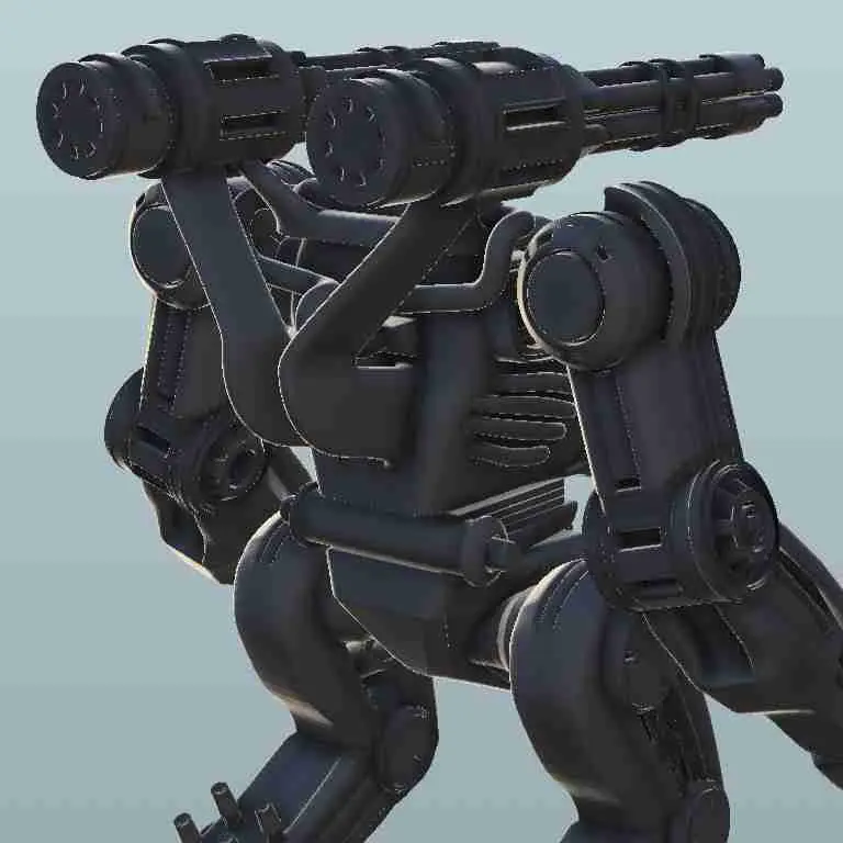 Robot Bi-guns - sci-fi science fiction Zukunft 40k Szenerie