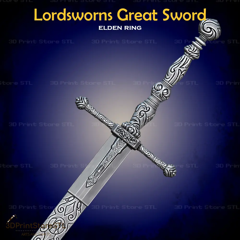 Lordsworns Groot Zwaard Cosplay Elden Ring - STL Bestand